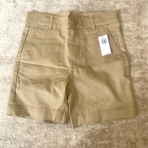 Old Navy boys size 7 Built in Flex Straight Twill tan shorts NWT